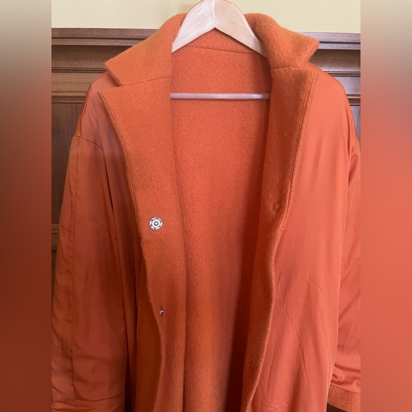Marimekko Aho Coat Wool Boucle Orange Size L - Picture 12 of 16